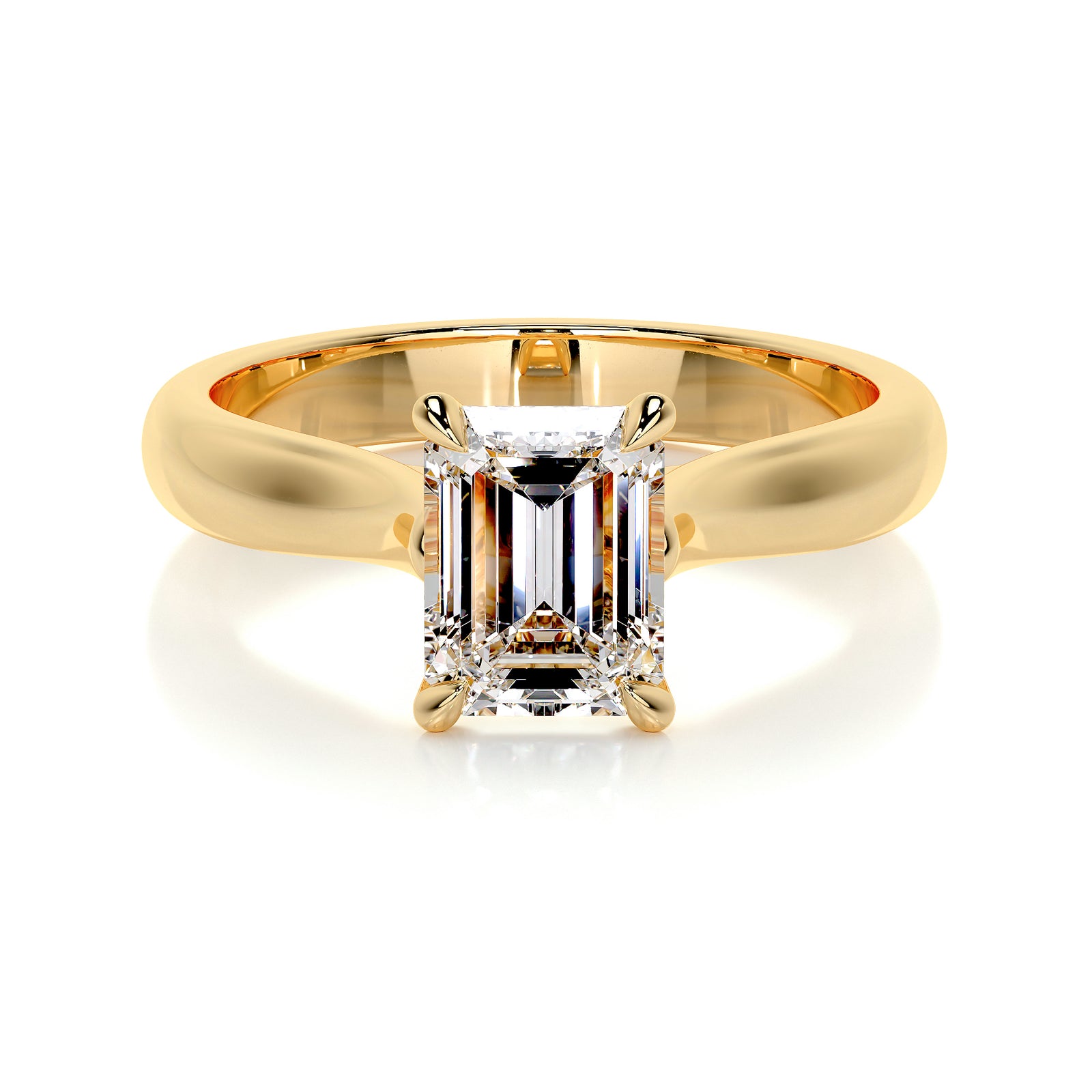 emerald - yellow gold