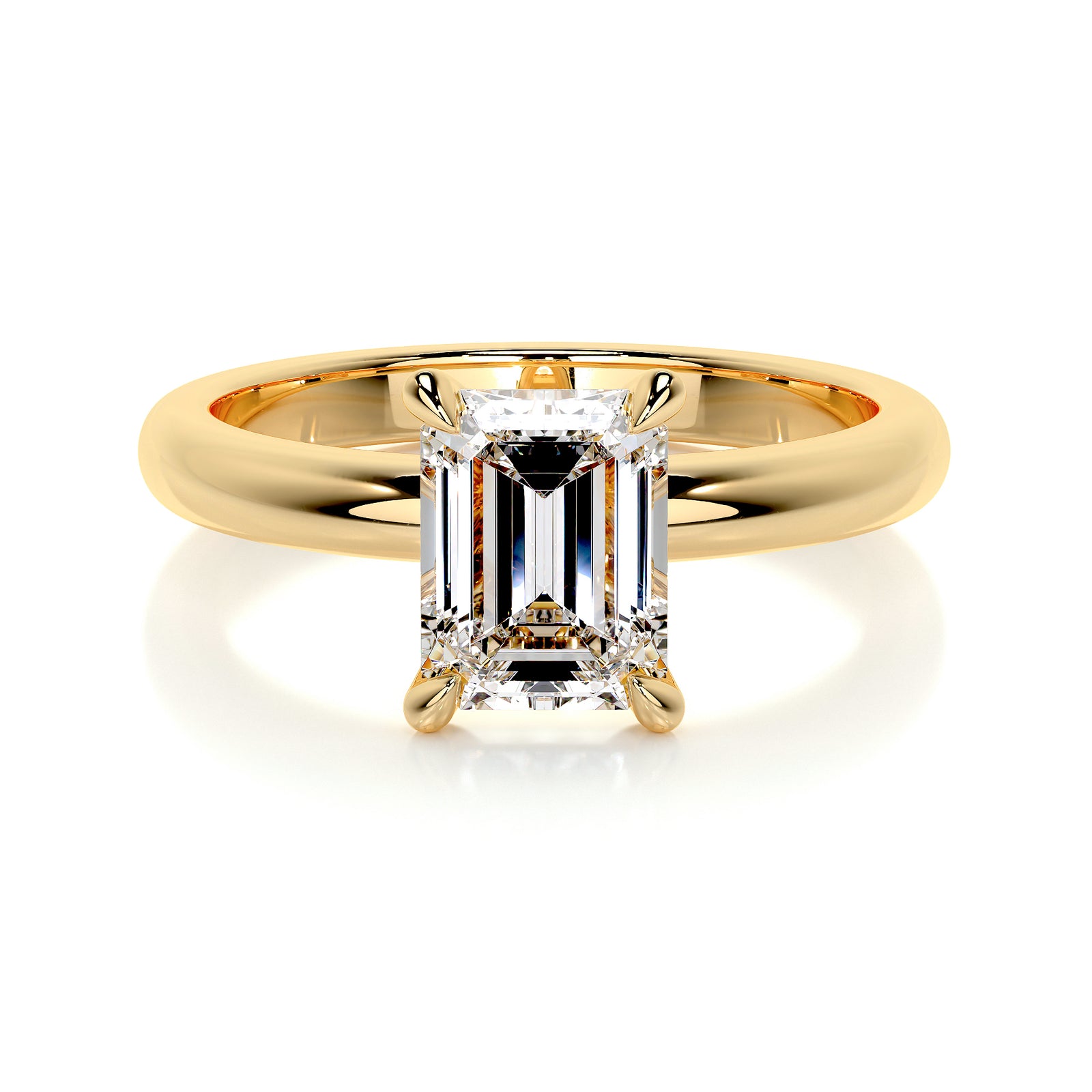 emerald - yellow gold
