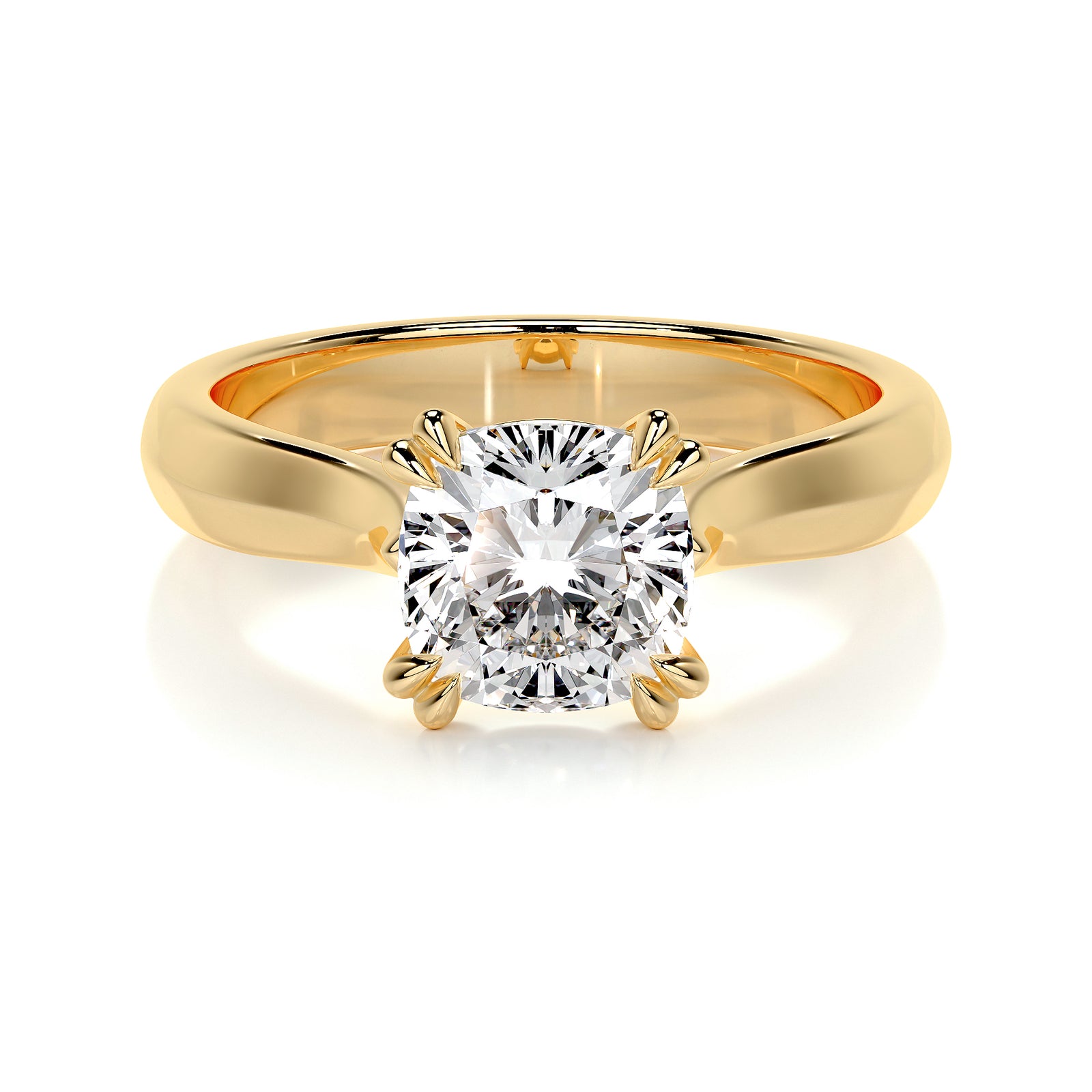 cushion - yellow gold