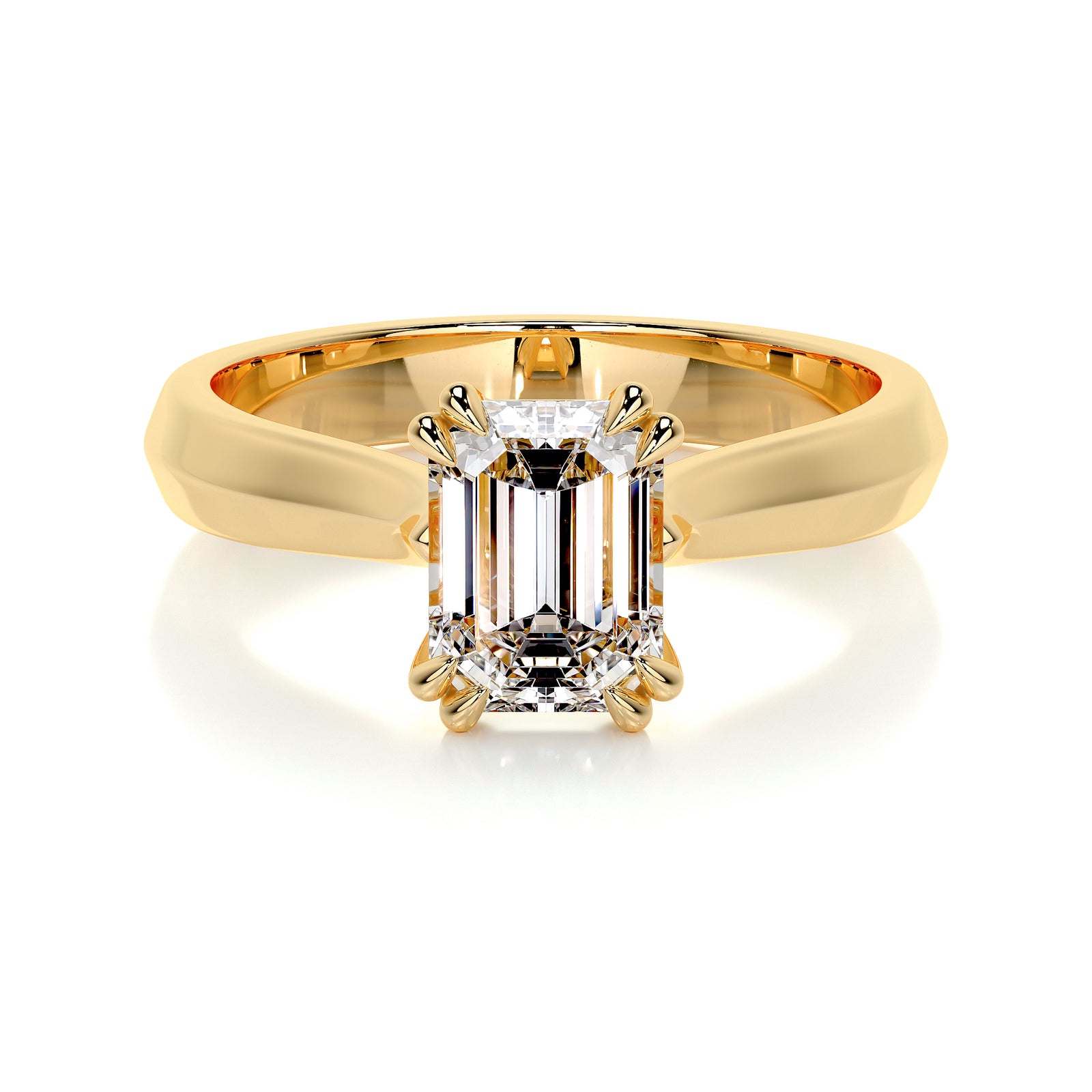 emerald - yellow gold