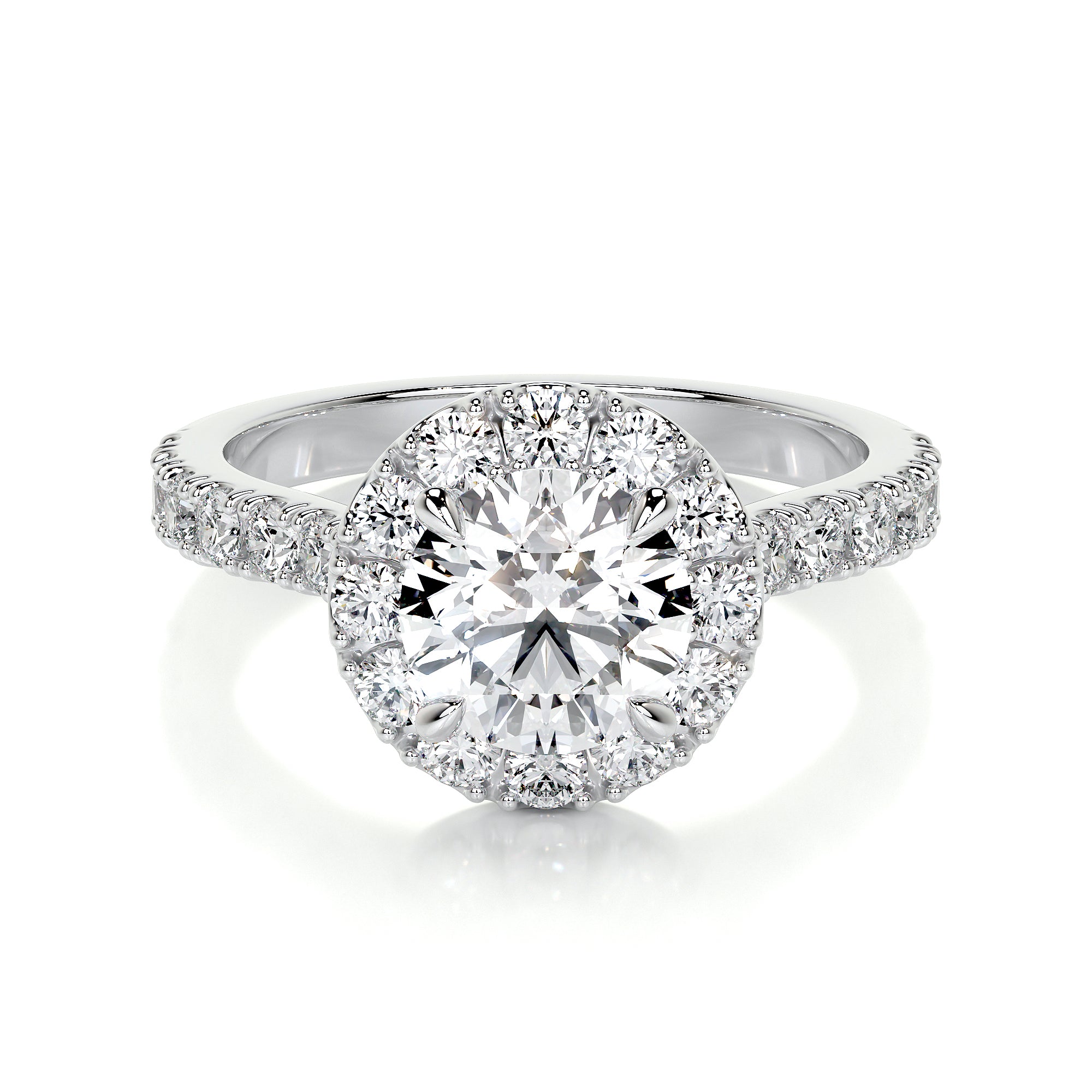 round - white gold