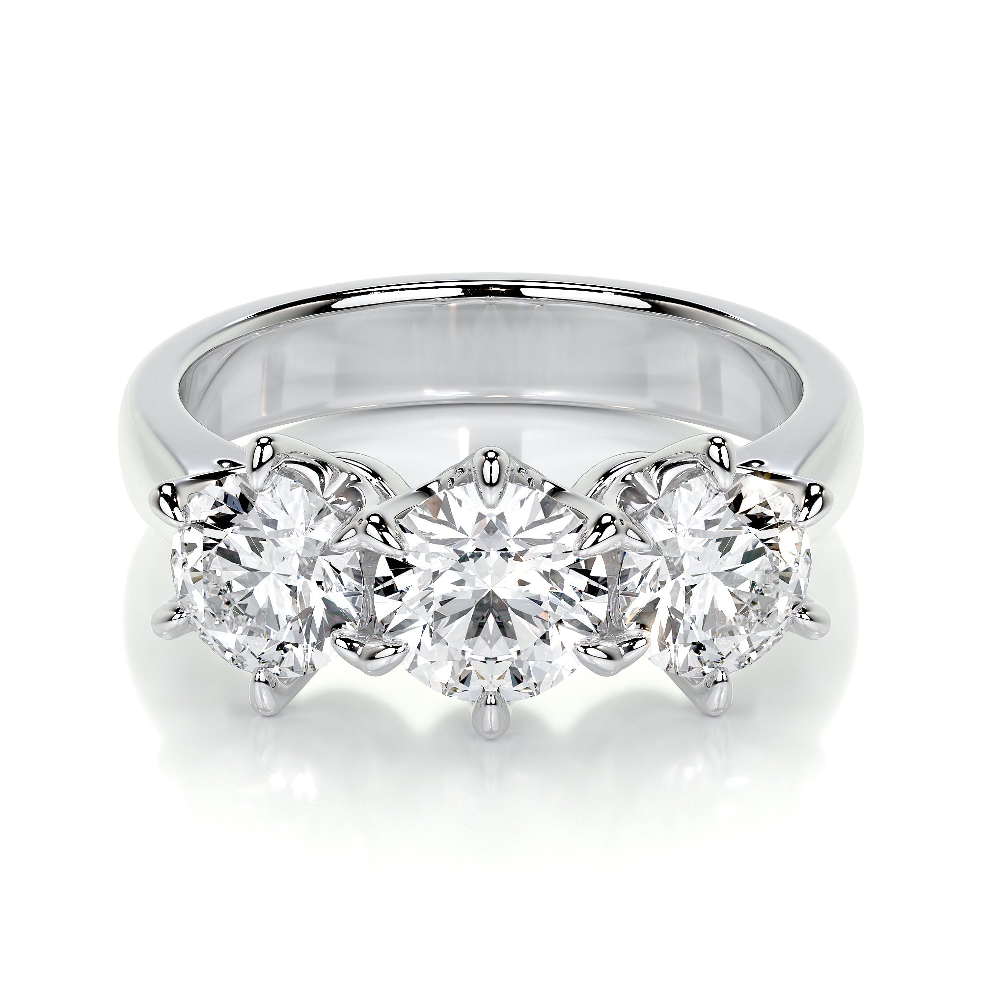 round - white gold